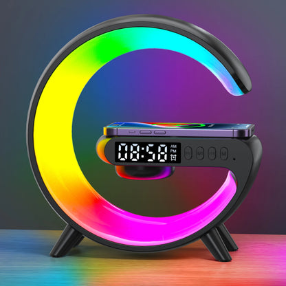 Smart Fast Charging Alarm Clock Atmosphere Light for Bedroom - Wealth & Riches 